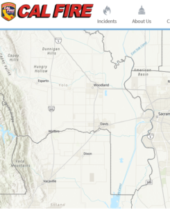 Link to CALFIRE current incident map.