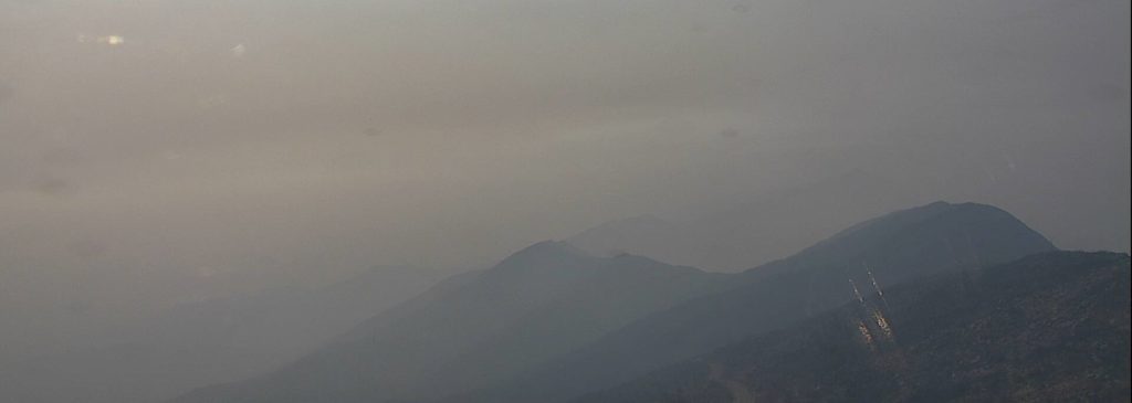 Image of Smoke from the LNU Lightning Complex Fire on August 20, 2020 from Berryessa looking towards Winters.